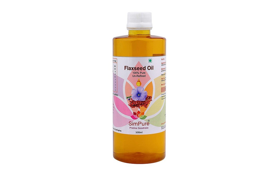 SimPure Flaxseed Oil    Plastic Bottle  500 millilitre
